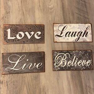 Live Laugh Love Believe Signs